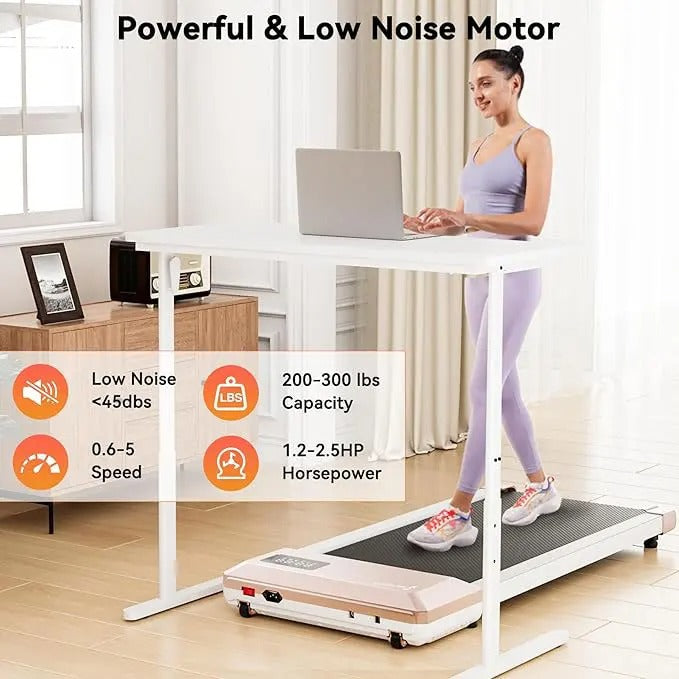 Superun 2-in-1 Home/Office 2.5 HP Walking Stepper, with APP & Remote Control