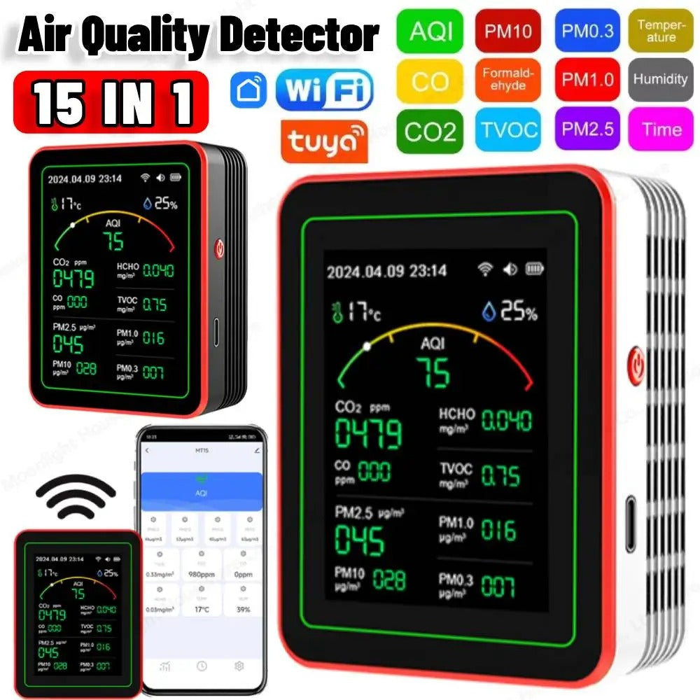 15-in-1 HD Air Quality Meter